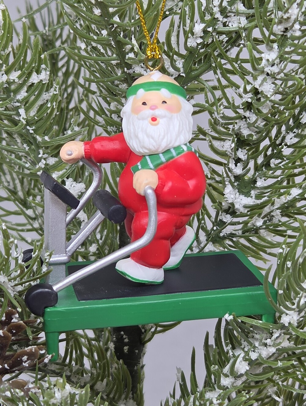 Gibson Greetings Christmas Collectibles - Santa-robics Christmas Ornament - 1996